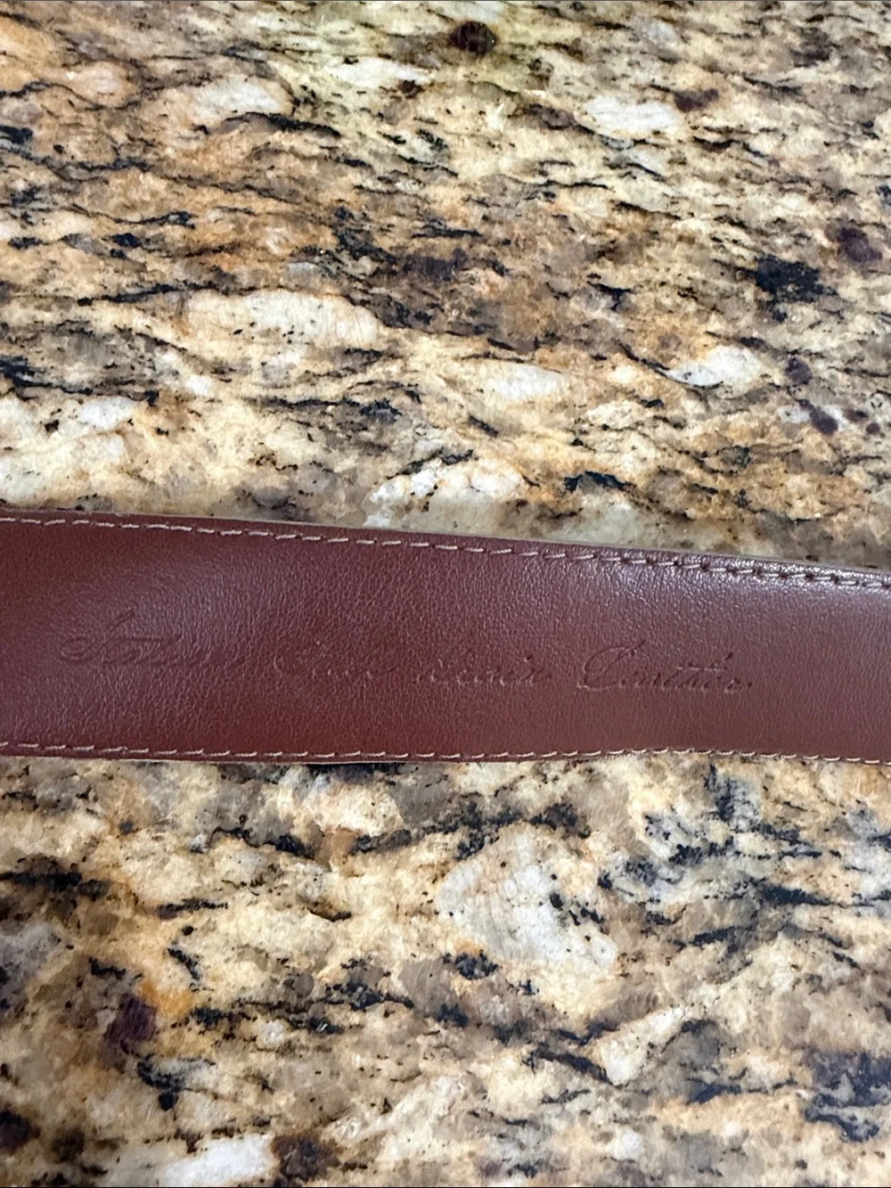 Daniel Cremieux Designer Collection Suede Leather Belt Size L Gray Brown